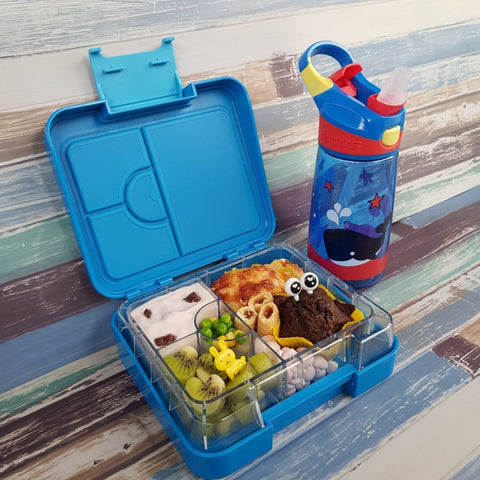Lunch box Ideas DEJ Kids Blue Snack box & Kids water bottle