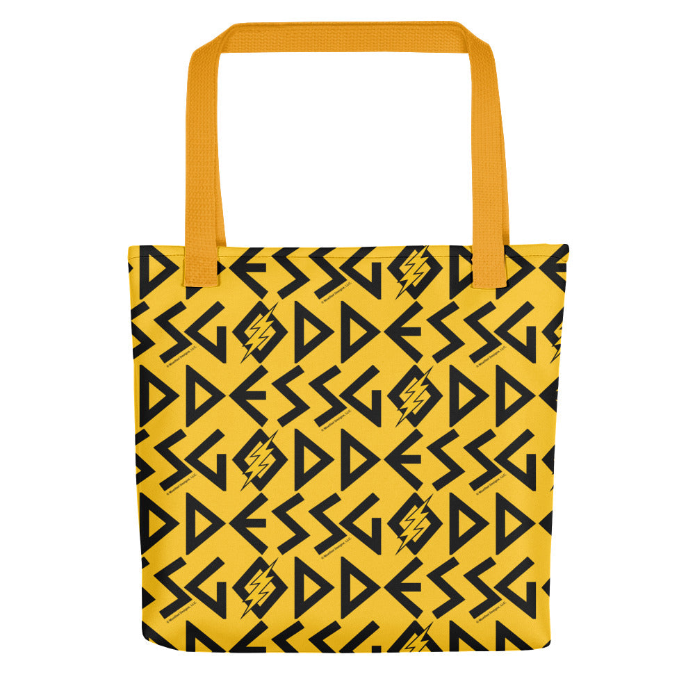 black and yellow bag