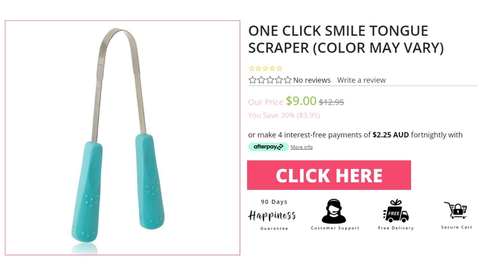 One Click Smile Tongue Scraper 