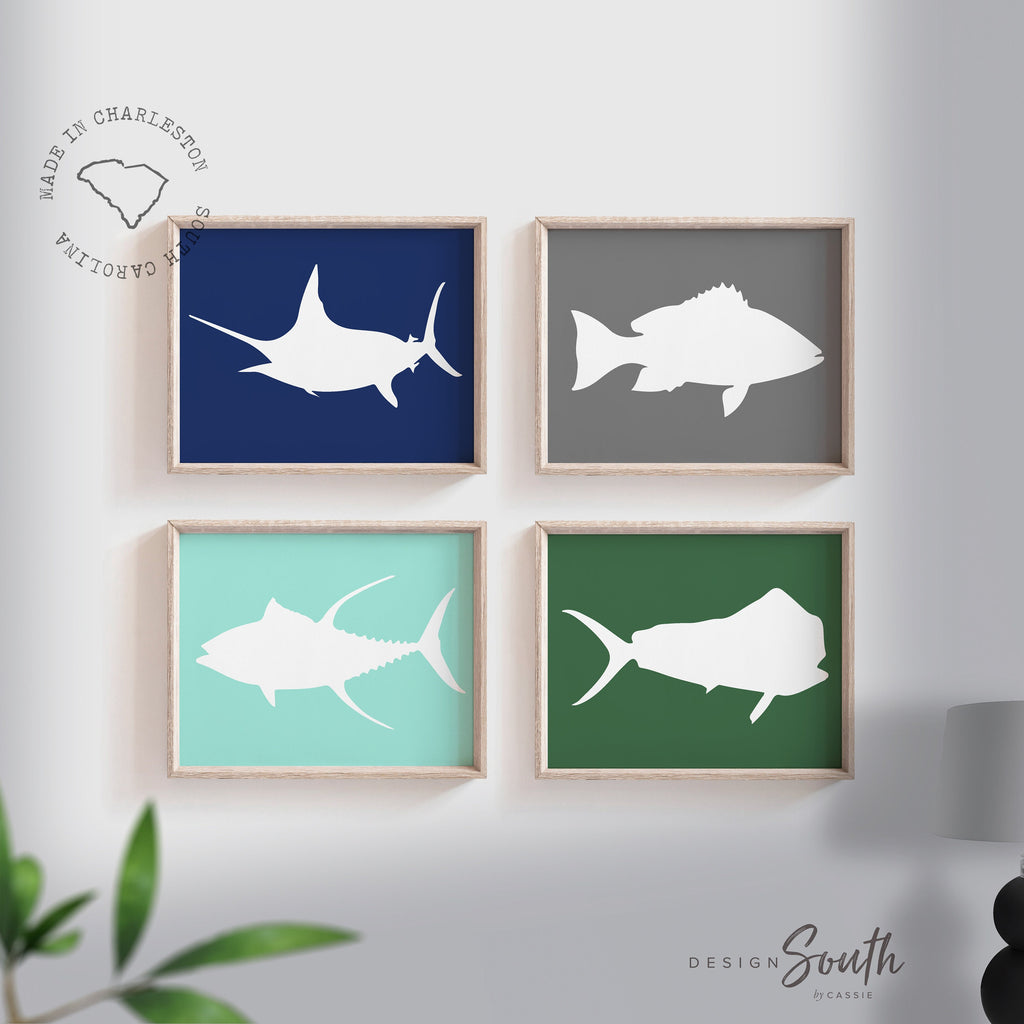 Offshore fishing, offshore fish, boys saltwater fish wall art, marlin –  Design South