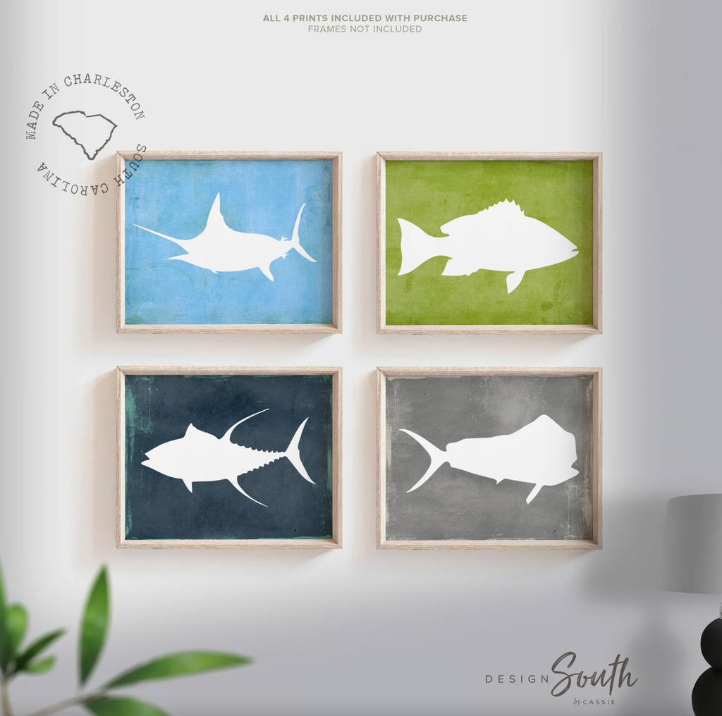 Offshore fishing, offshore fish, boys saltwater fish wall art