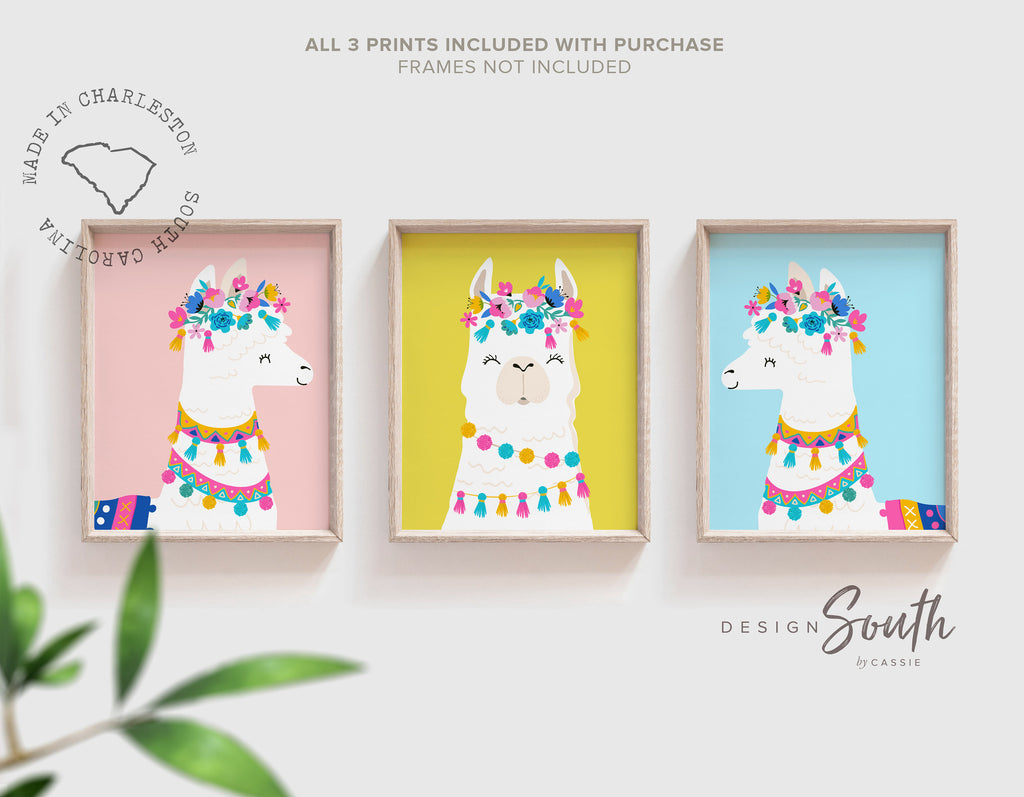 Llama Nursery Decal, Girl's Llama Themed Nursery Design