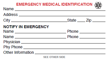 Emergency medical identification