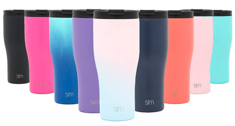 Simple Modern 20oz Classic Tumbler with Straw Lid & Flip Lid - Travel Mug Gift Vacuum Insulated Coffee Beer Pint Cup - 18/8 Stainless Steel Water Bottle Ombre: Sweet Taffy