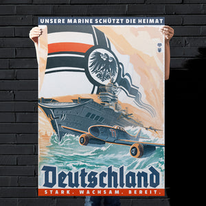 Kaiserreich German Empire Propaganda Poster Stark Wachsam Bereit Kaiser Cat Cinema Webshop