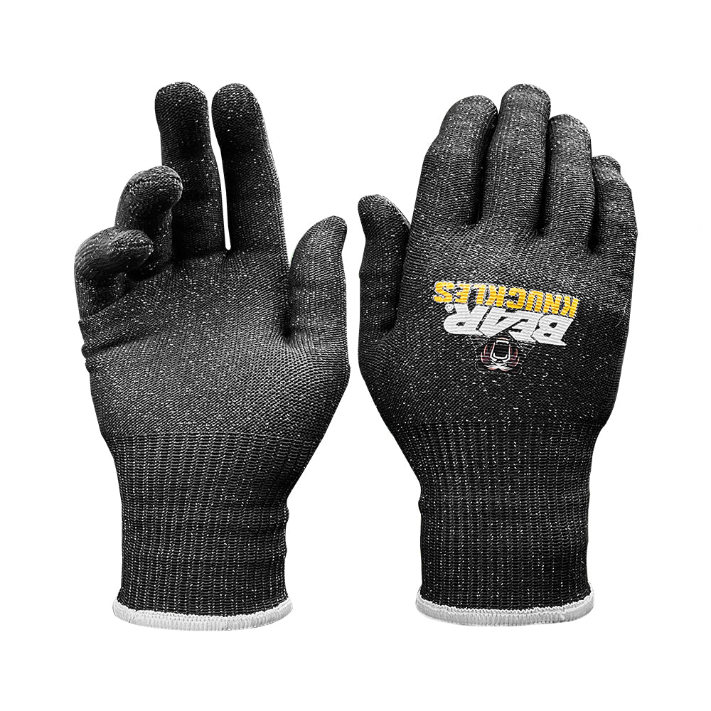 Bear Knuckles Fleece-Lined Water Resistant Black Cowhide Driver Gloves