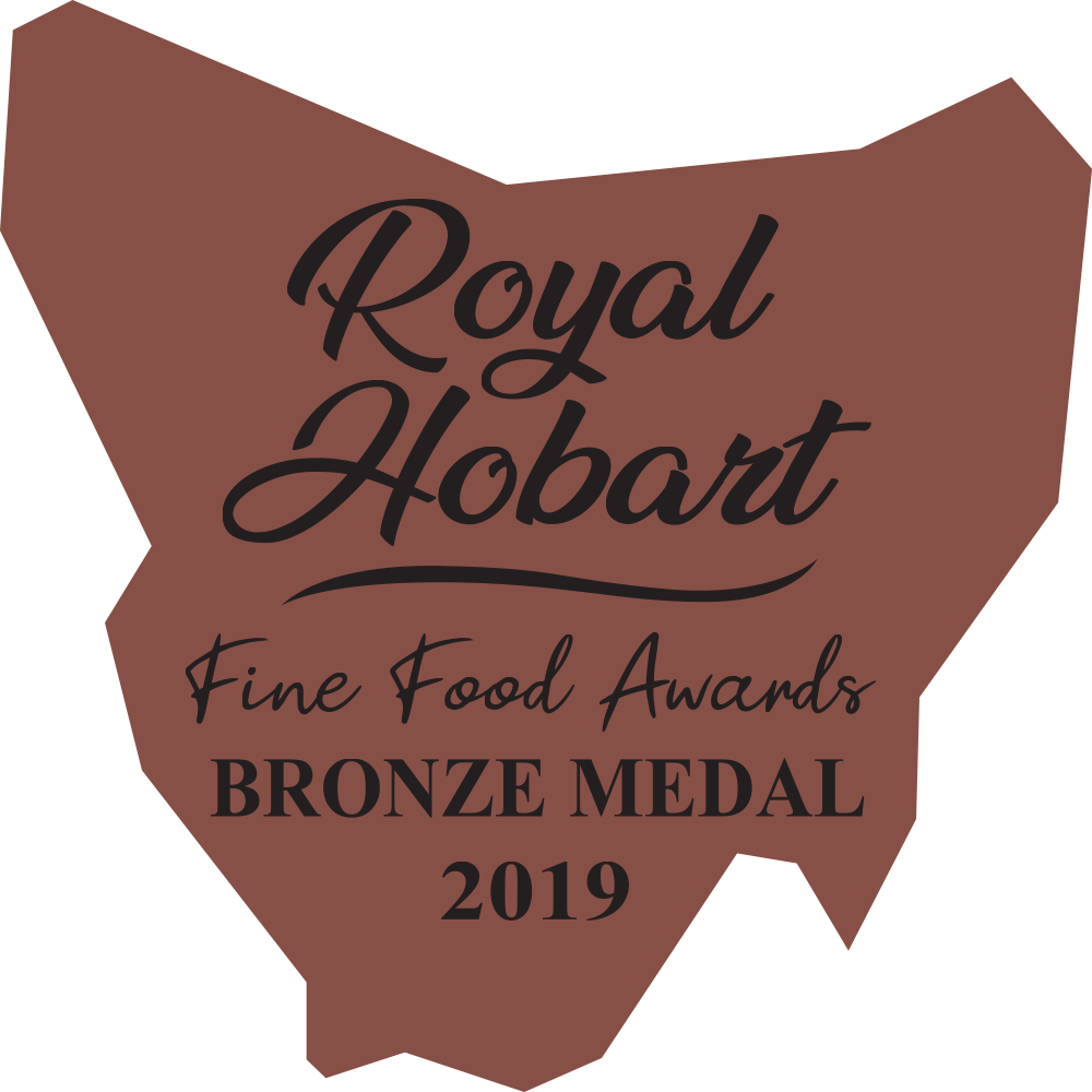 2019 bronze at the Royal Hobart Fine Food Awards.