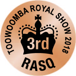 2018 awarded bronze at the Toowoomba Royal Show