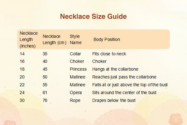 necklace size guide