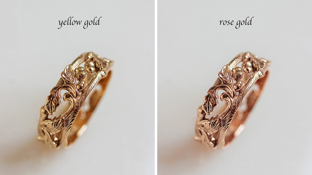 rose gold and yellow gold comparison