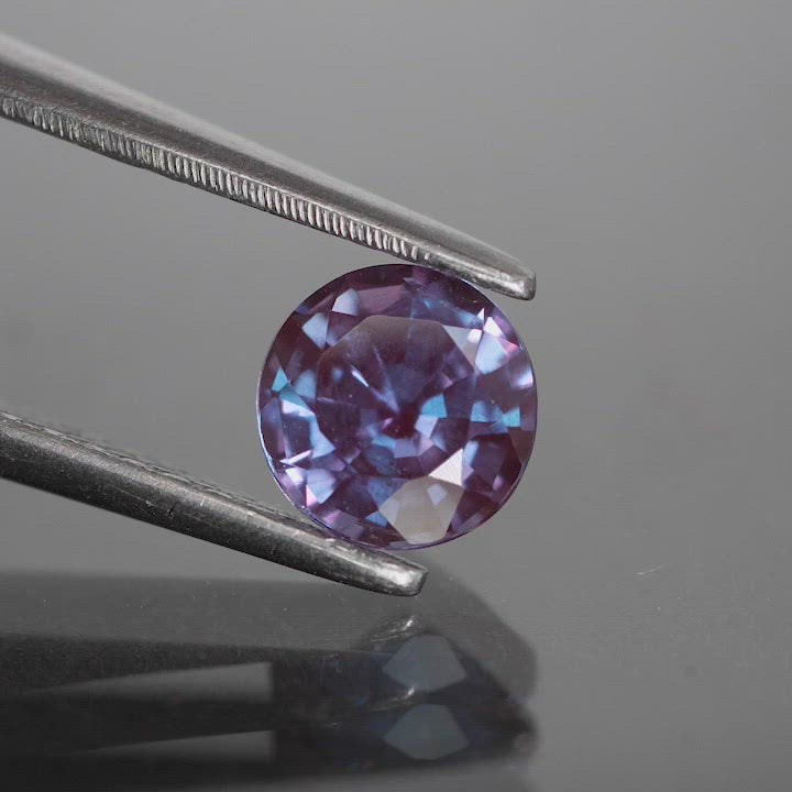 Alexandrite | lab created, colour changing, trillion cut 6mm, 0.85