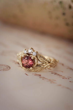 pink diamond claddagh ring