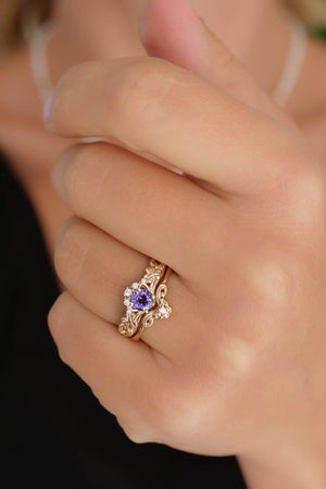 Slim Gold Band with Coloured Sapphires and Diamonds - Stonechat Jewellers
