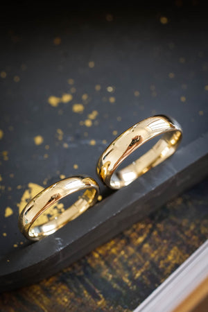 gold engagement rings for couple