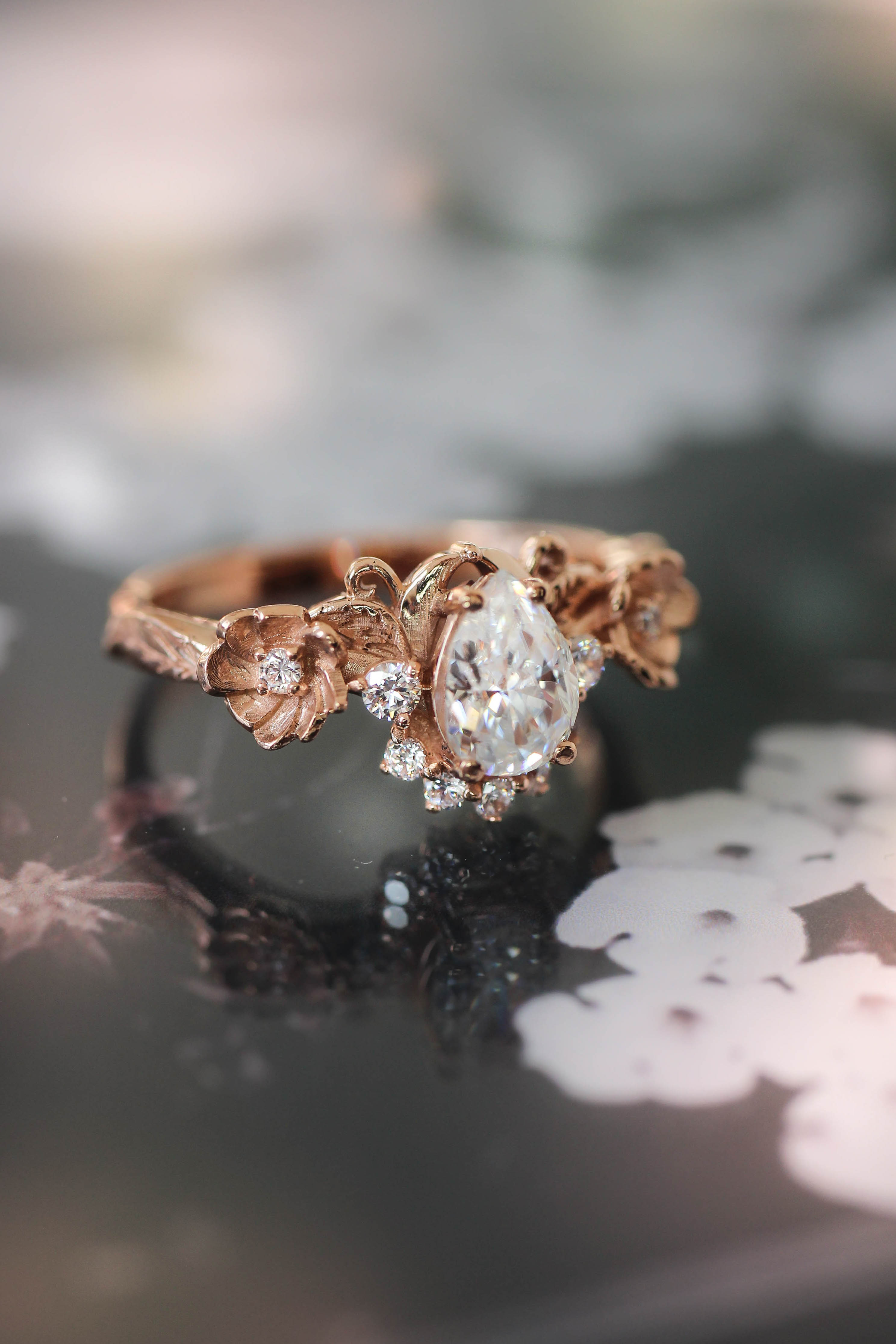 Moissanite engagement ring / Adelina | Eden Garden Jewelry™
