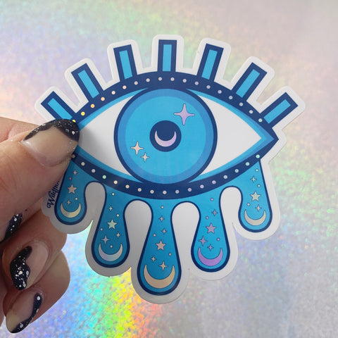 Cosmic Evil Eye Holo Sticker