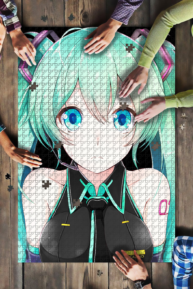 hatsune-miku-vocaloid-anime-girl-4k-19292 jigsaw puzzle kids toys in