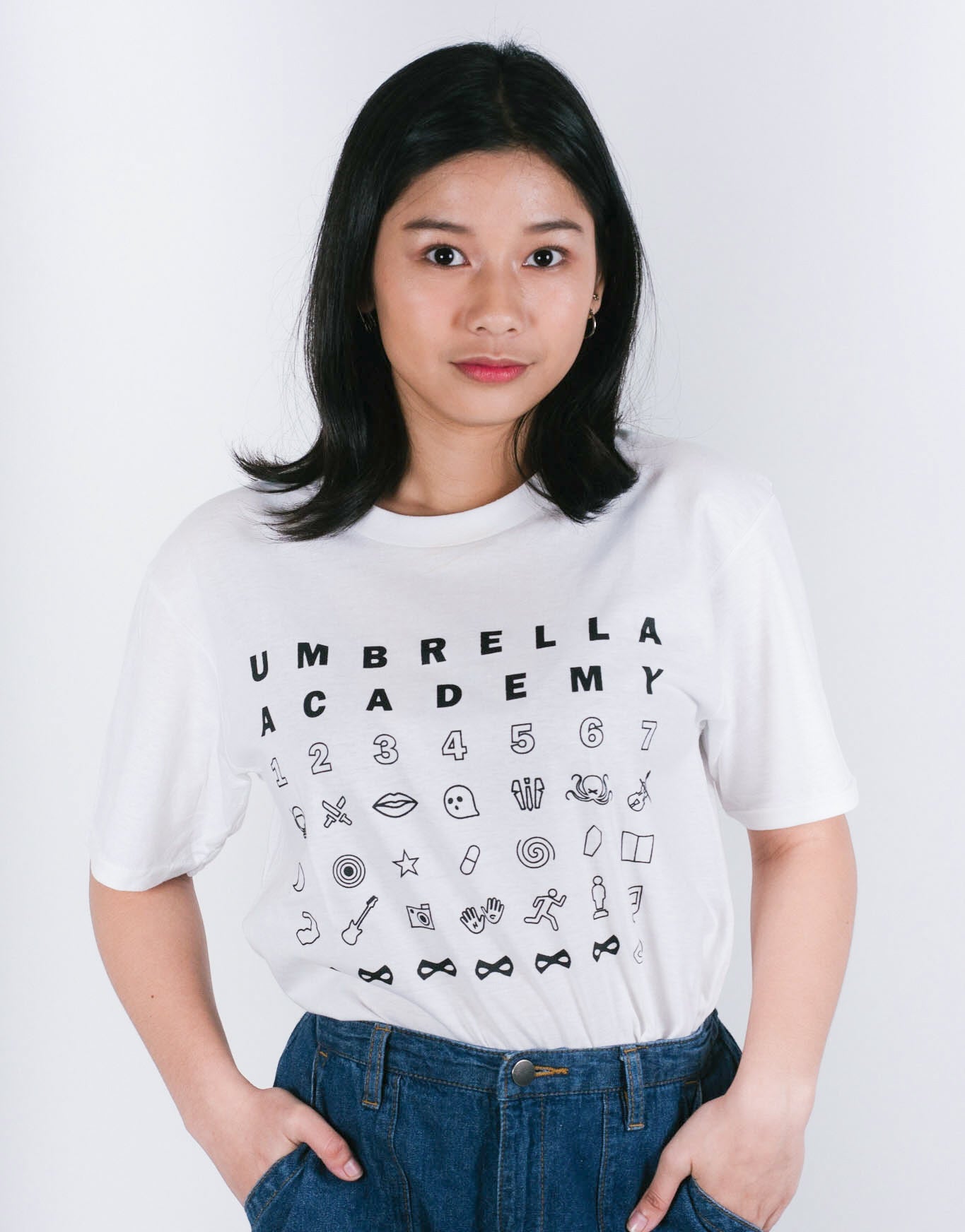 Umbrella Academy Icons Tee White The Perfect White Shirt