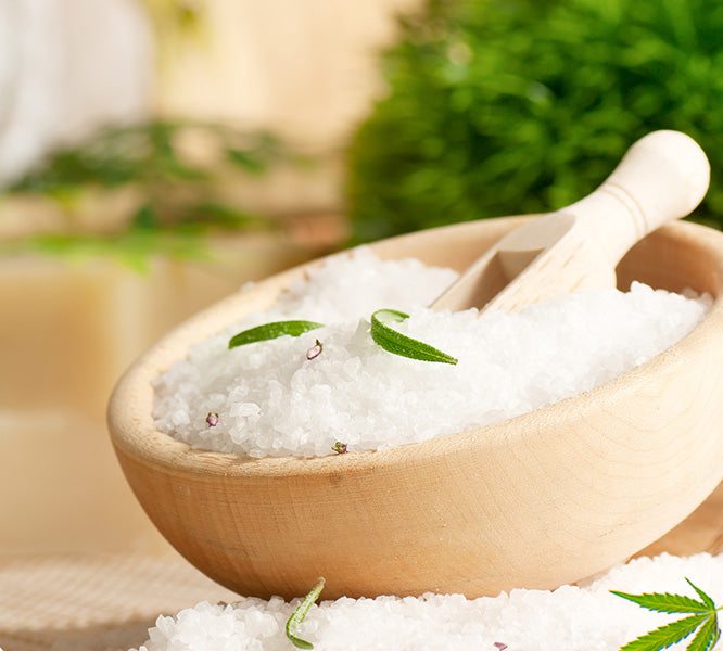 Dead Sea Bath Salts with Peppermint Leaves