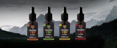 CBD oils from the Active range, including Boost, Focus, Recover and Relax CBD drops