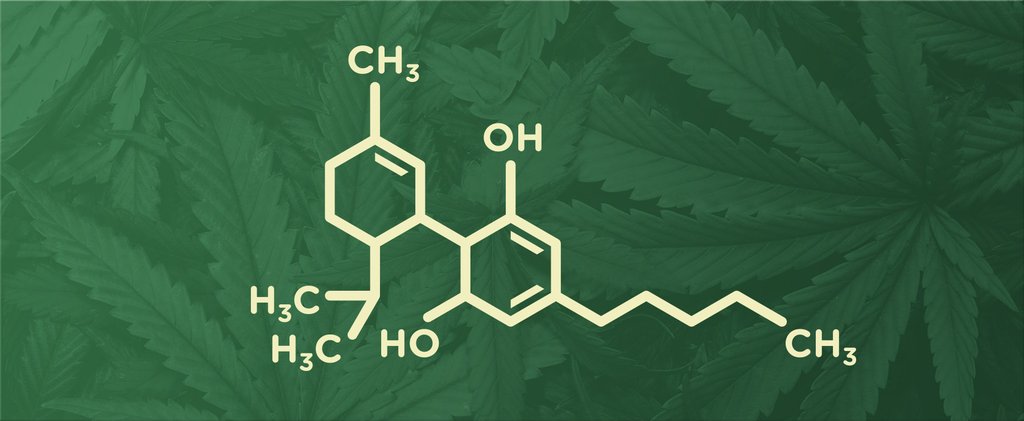 Chemical structure of a cannabinoid
