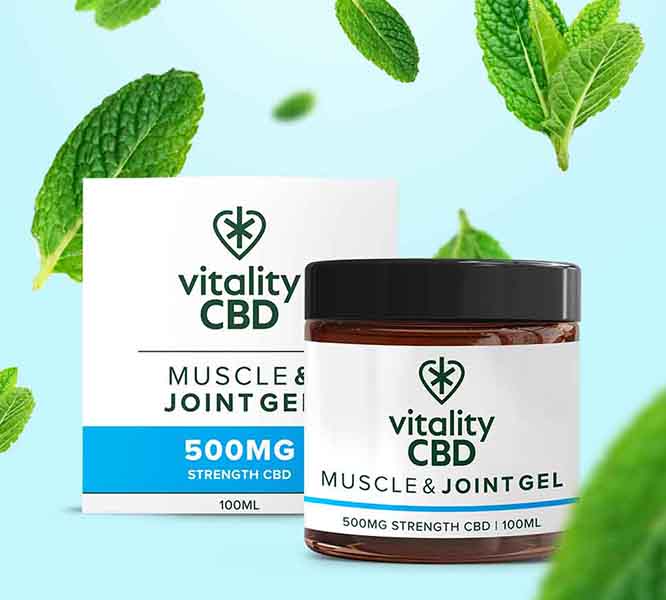 CBD for joints next to fresh plant-based extracts.