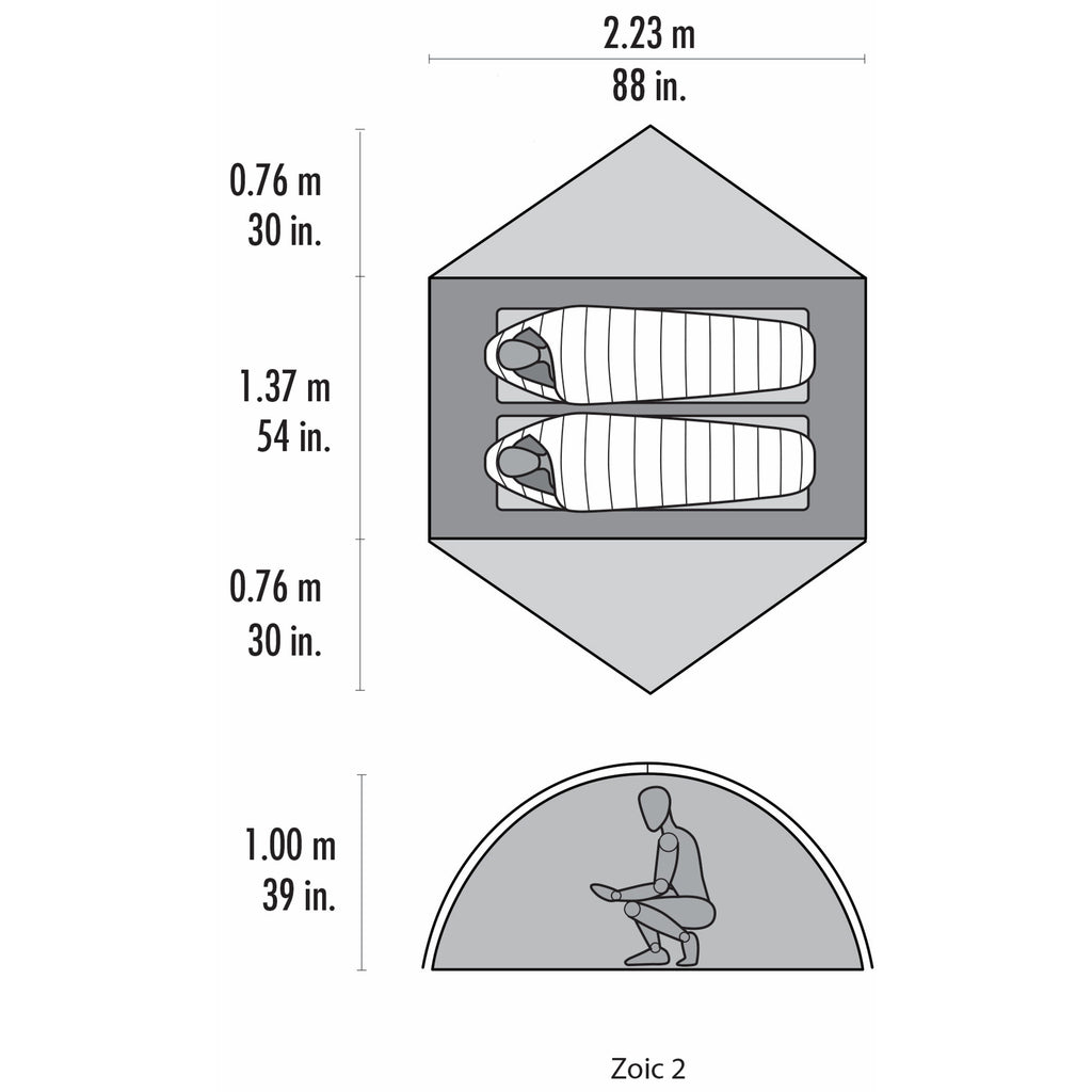 MSR - Zoic 2 - Person Tent – SOS Gear Online