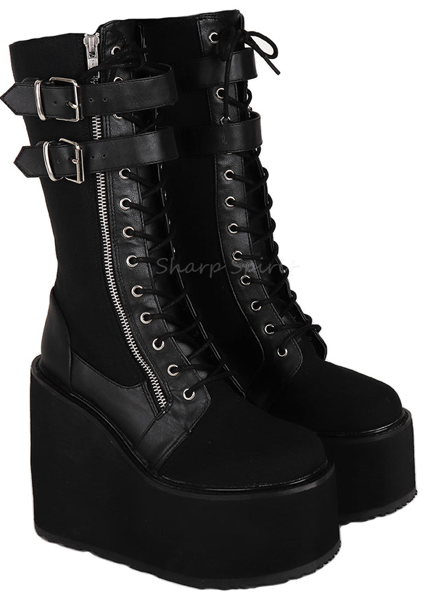 grunge platform boots