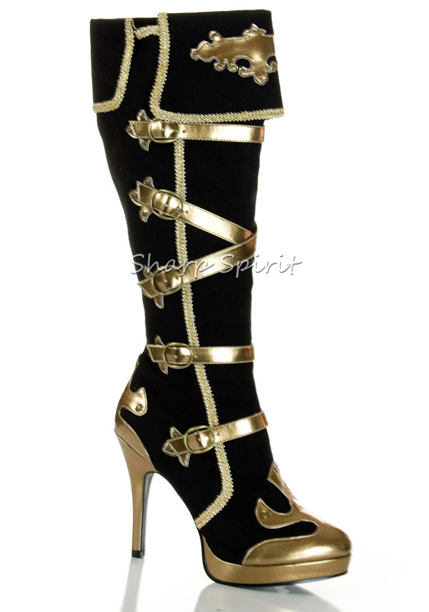 gold carnival boots