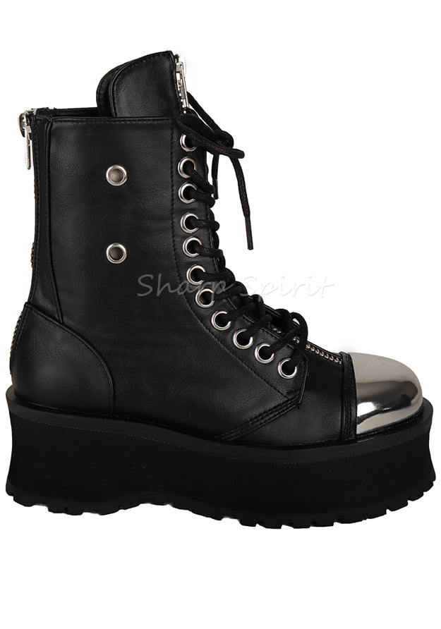 mens platform combat boots