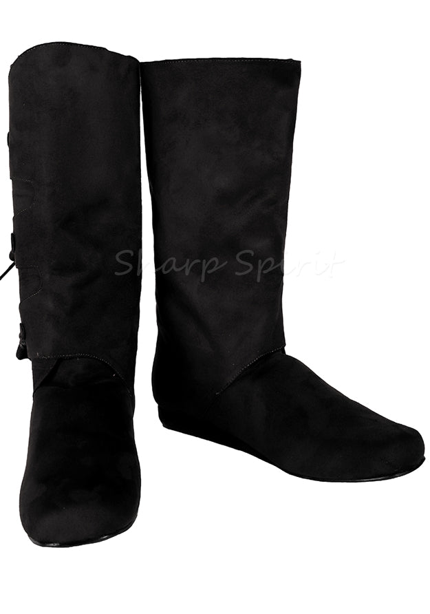 black medieval boots