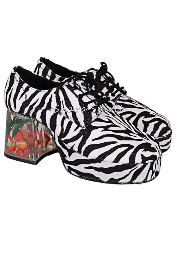 zebra platform shoes