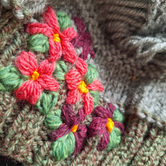 Floral detail of my Spring Beret Collection - Parade Handmade