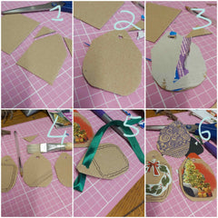 Steps One to Six of How to Make Your Own Great Christmas Gift Tags - Parade Handmade