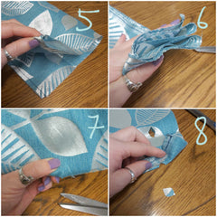 Steps Four to Eight of How to Make a Christmas Gift Bag of Material - Parade Handmade