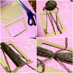 Steps one to four of How to Make a Tassel - Parade Handmade