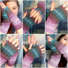 Seamless hand knitted wrist warmers by Shoreline - Parade Handmade