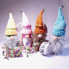 Seasonal gnome tubs holding seasonal festive paper gnome stickers - Parade Handmade