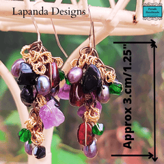 Drop Gemstone Cluster Earrings from Lapanda Designs - Parade Handmade