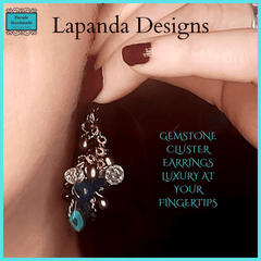 Gemstone Cluster Earrings - Luxury at Your Fingertips - Parade Handmade