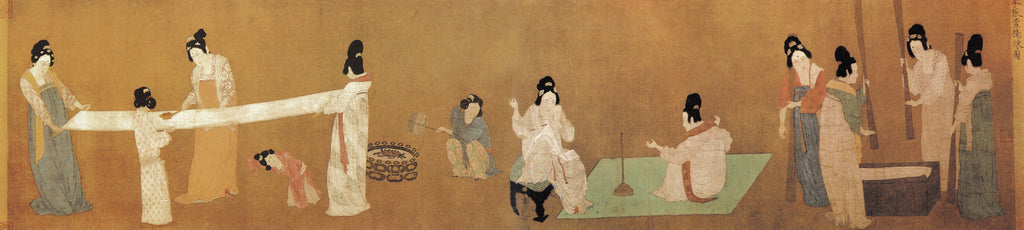 Image: Women preparing silk in China, 12th century