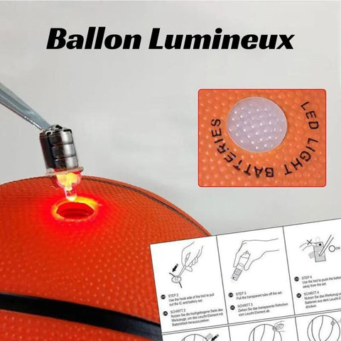ballon basketball led rouge