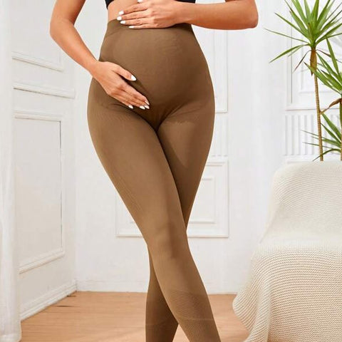 legging grossesse marron