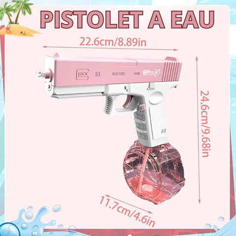 dimensions pistolet a eau électrique