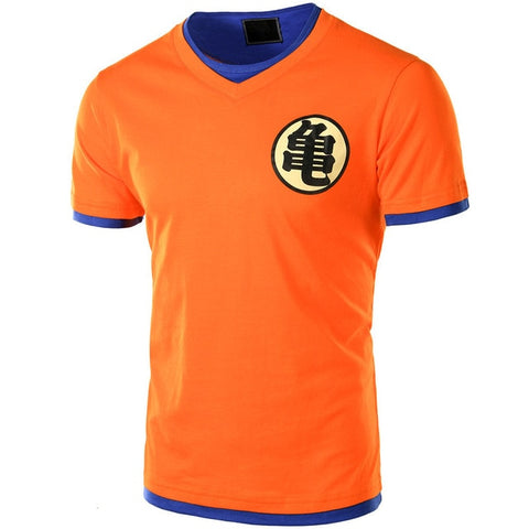tee shirt dragon ball logo goku orange