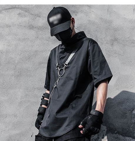 tshirt techwear oversize noir