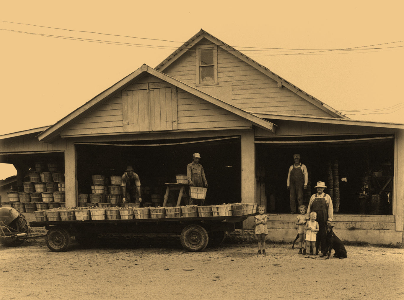 Rendleman Orchards historical photo of farm market