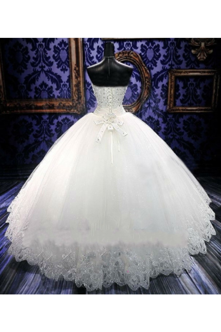 Buy Ball Gown Sweetheart Tulle Wedding Dresses Strapless Wedding Gowns Online Jolilis 8768