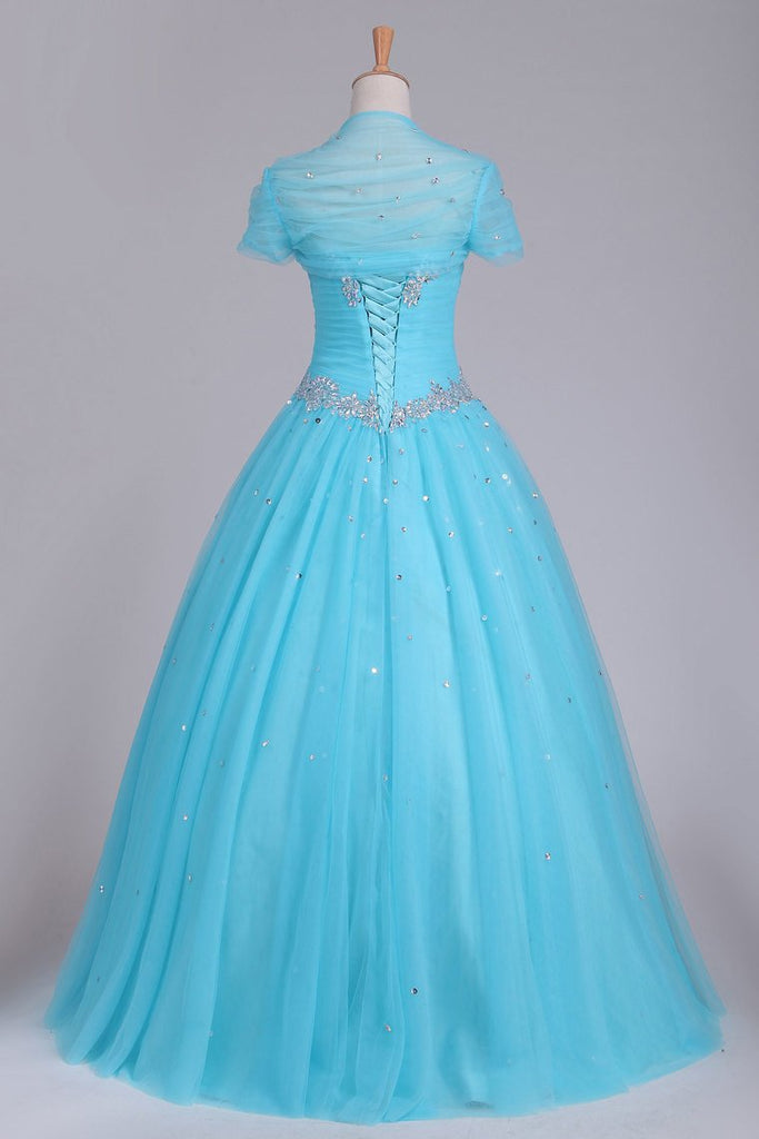 Quinceanera Dresses Sweetheart Tulle With Beads And Ruffles Ball Gown ...