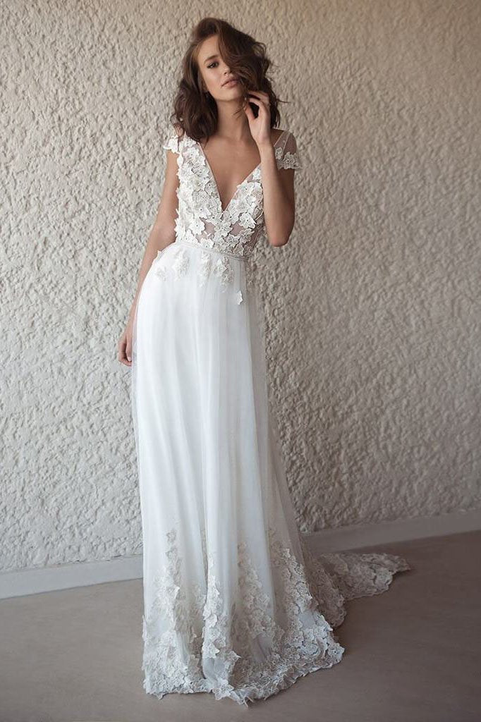 short lace bridal gowns